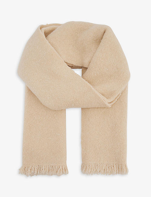 LAUREN MANOOGIAN: Brushed-texture wool-blend scarf