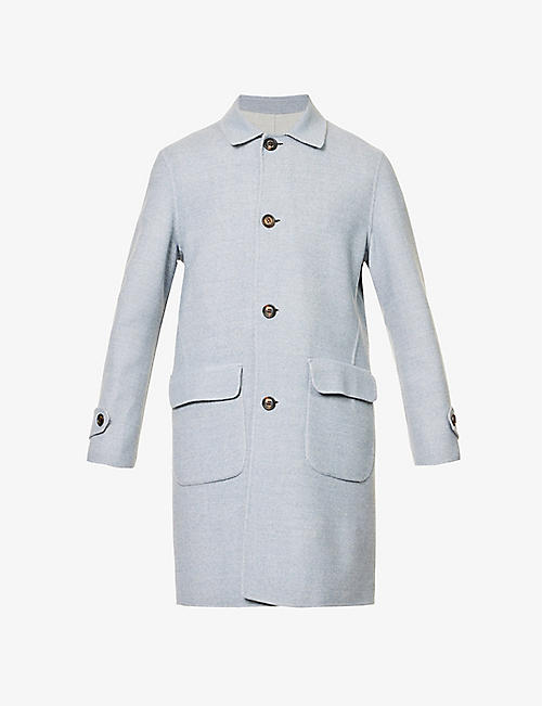 ELEVENTY: Reversible single-breasted wool coat