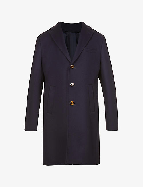 ELEVENTY: Detachable funnel-neck wool and cashmere-blend coat