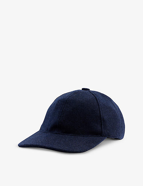 VARSITY HEADWEAR: Six-panel cashmere baseball cap