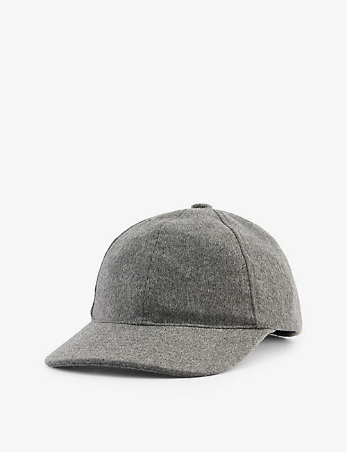VARSITY HEADWEAR: Six-panel cashmere baseball cap