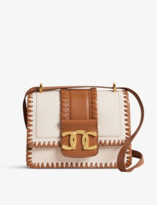 TED BAKER Edasina whipstitch-detail leather crossbody bag