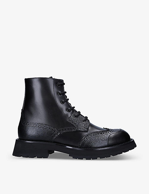 ALEXANDER MCQUEEN: Punk Worker leather boots
