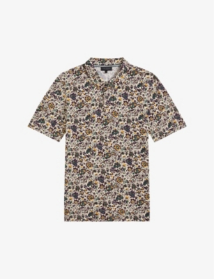 TED BAKER - Toridon paisley-print cotton polo shirt | Selfridges.com