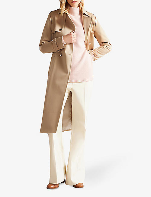 White S discount 87% WESC Trench coat WOMEN FASHION Coats Print 