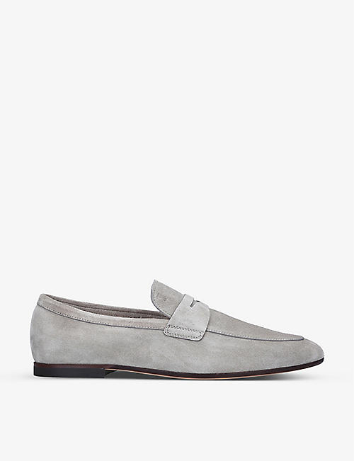 TODS: Penny suede loafers