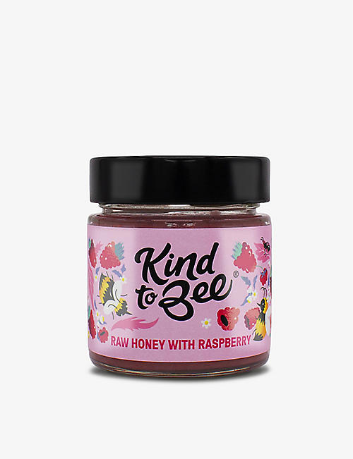 KIND TO BEE: Raw honey with raspberry 400g