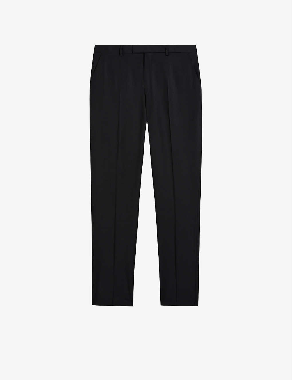 Ted Baker Lothian Slim-fit Wool-blend Trousers In Black