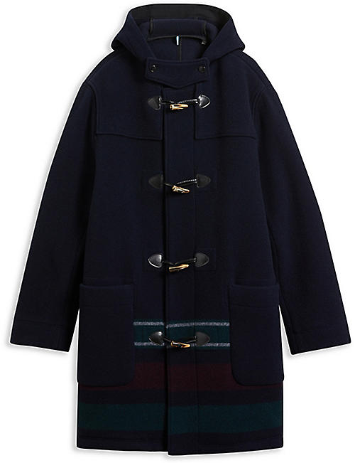 TED BAKER: Ower hooded wool-blend duffle coat