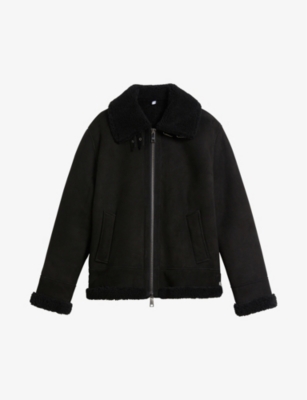 TED BAKER: Shanco regular-fit shearling jacket