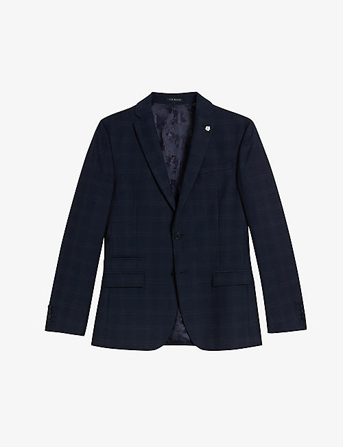TED BAKER: Meraejs single-breasted slim-fit wool-blend suit jacket