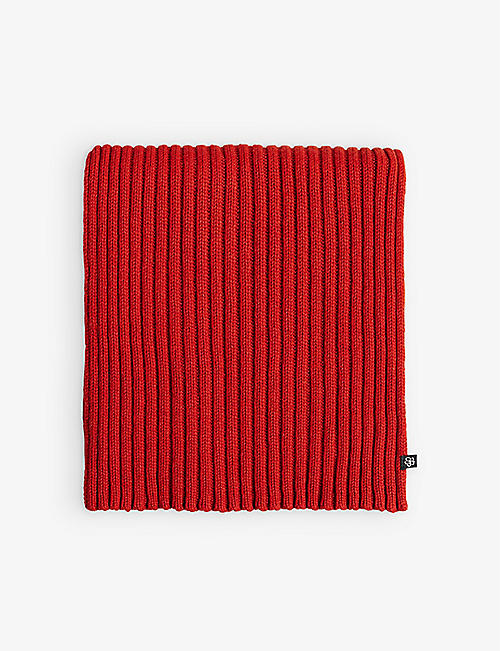 TED BAKER: Camen logo-plaque knit scarf