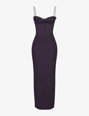 House Of Cb Charmaine Corset Dress In Night Shade
