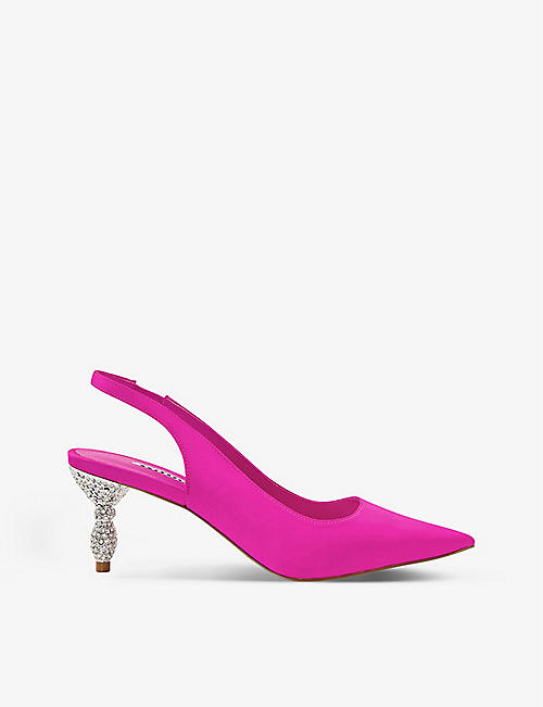 DUNE: Cristal jewel-encrusted sling-back heels