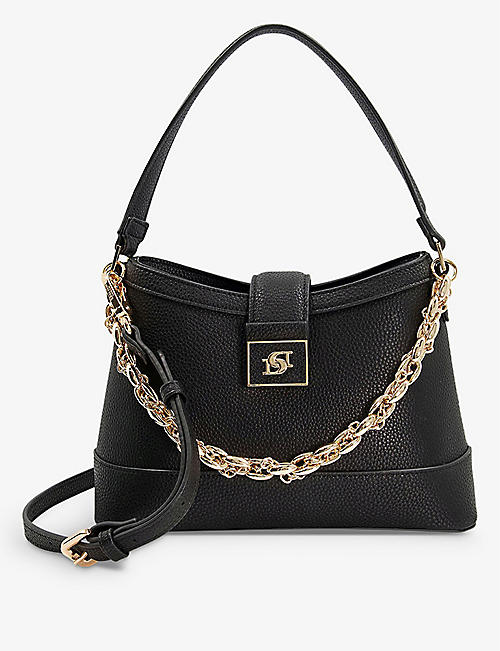 DUNE: Desirable small chain-detail recycled faux-leather bag