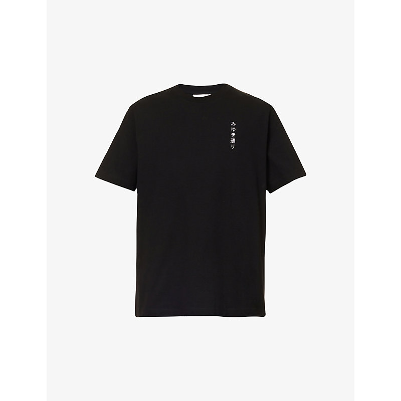 Mki Miyuki Zoku Street Brand-print Relaxed-fit Organic-cotton T-shirt In Black