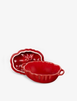 Shop Staub Tomato Cast-iron And Enamel Cocotte 16cm In Red