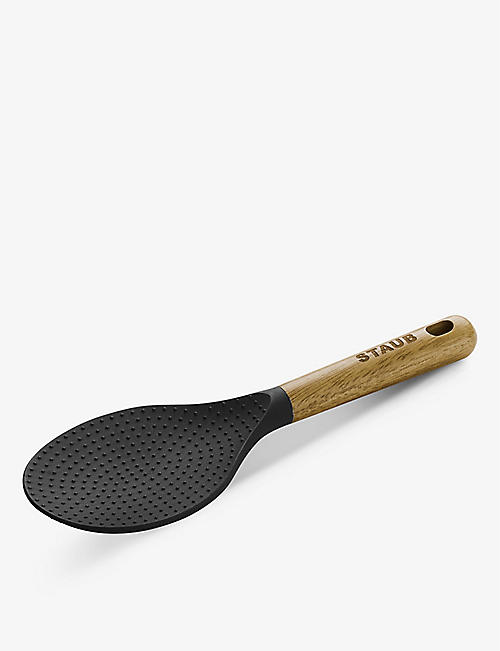STAUB：品牌标识木质硅胶饭勺 22 厘米