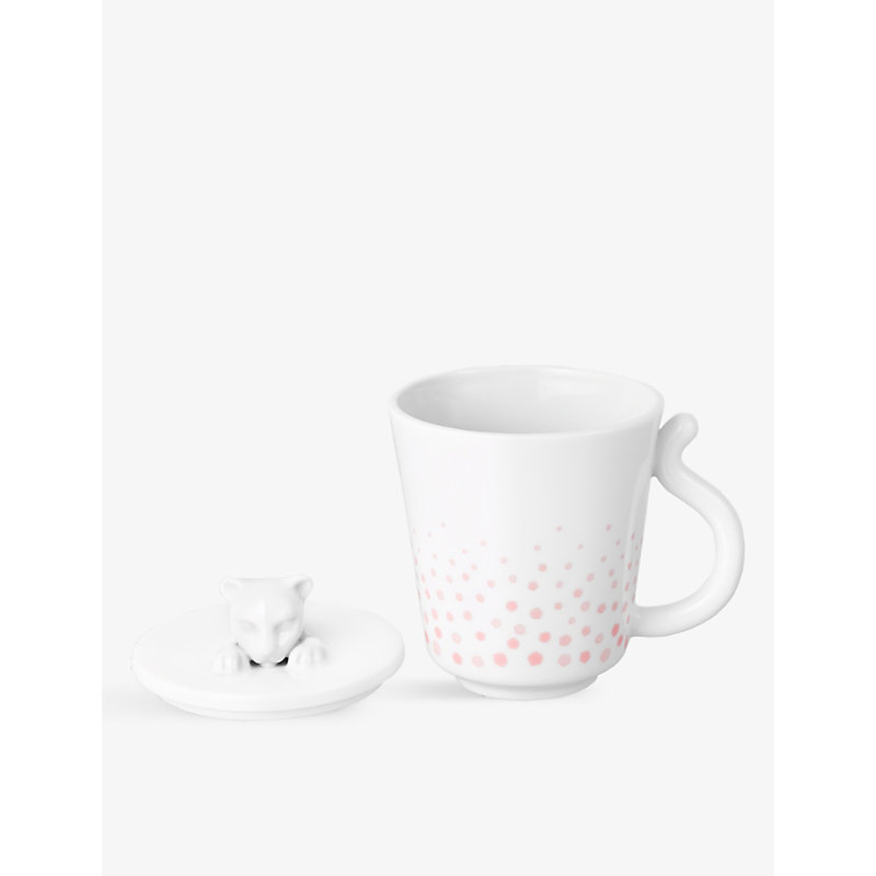 Shop Cartier Baby Panthere Porcelain Mug 11cm In Porcelain White
