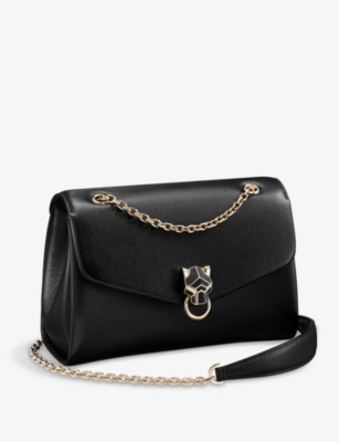 Cartier Womens Trouserhère De  Small Leather Cross-body Bag In Black