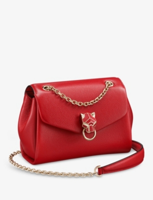 Cartier Womens Red Panthère De Mini Leather Cross-body Bag