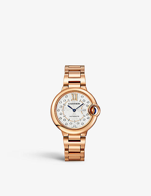CARTIER: CRWGBB0054 Ballon Bleu de Cartier 18ct rose-gold and diamond automatic watch