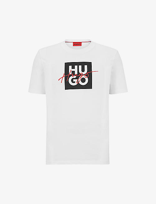 HUGO: Logo-print cotton-jersey T-shirt