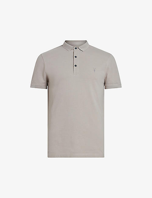 ALLSAINTS: Reform brand-embroidered organic-cotton polo shirt