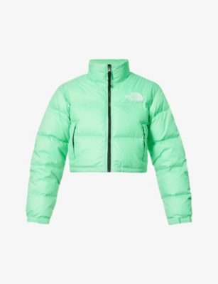The North Face Womens Chlorophyll Green Nuptse Padded Shelldown Jacket