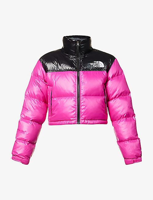 THE NORTH FACE: 1996 Retro Nuptse colour-blocked cropped shell-down jacket