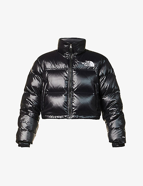 THE NORTH FACE: 1996 Retro Nuptse logo-embroidered cropped shell-down jacket