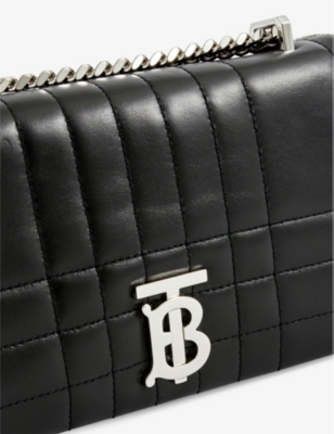 Shop Burberry Lola Small Leather Cross-body Bag In Black