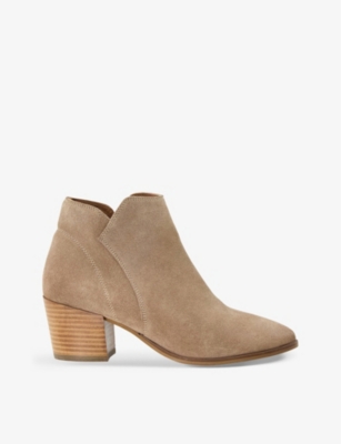 DUNE: Parlor cropped-length suede ankle boots