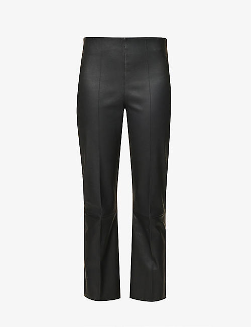 BY MALENE BIRGER: Florentina slim-leg mid-rise leather trousers