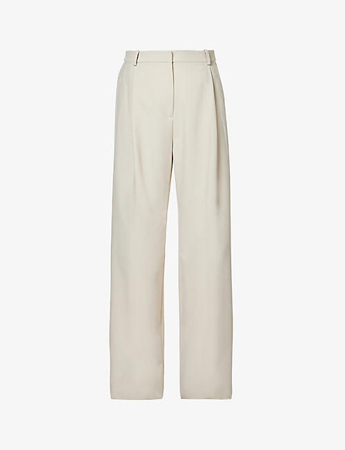 VIKTORIA & WOODS: Icon high-rise wide-leg woven trousers