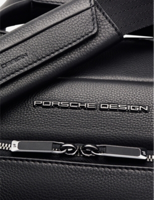 Shop Porsche Design Roadster Weekender Leather Holdall In Black