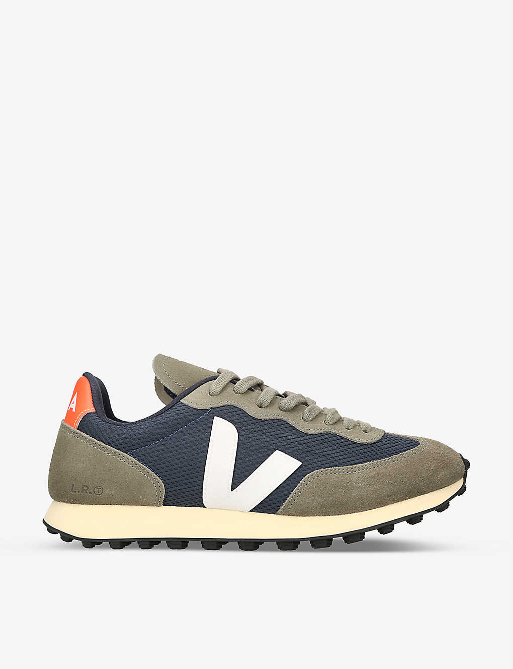 Shop Veja Mens Green Oth Men's Rio Branco Suede And Mesh Trainers