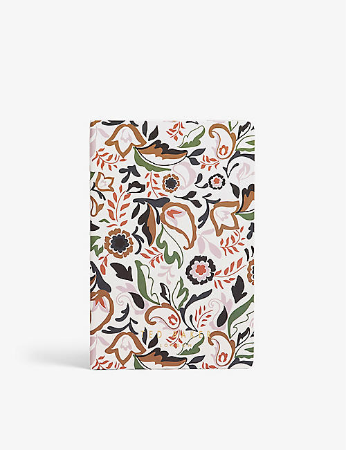 TED BAKER: Effayy botanical-print lined A5 notebook 21.5cm x 14cm