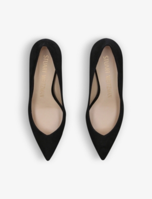 STUART WEITZMAN Anny 70 pointed-toe suede court shoes