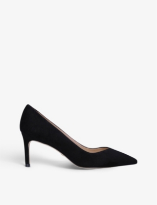 STUART WEITZMAN Anny 70 pointed-toe suede court shoes