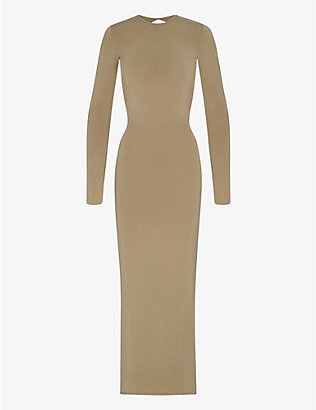 SKIMS: Smooth Lounge slim-fit stretch-woven maxi dress