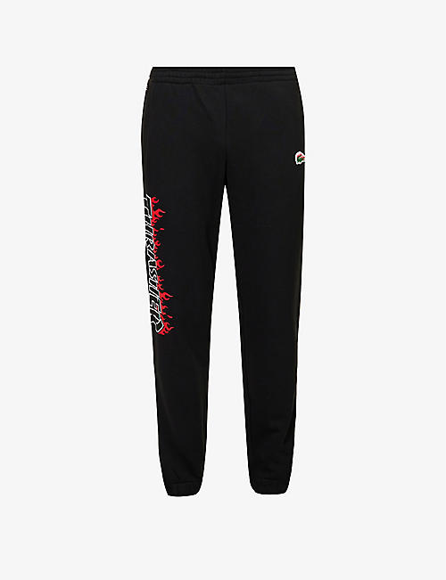 LACOSTE: Lacoste x Thrasher graphic-print cotton-jersey jogging bottoms