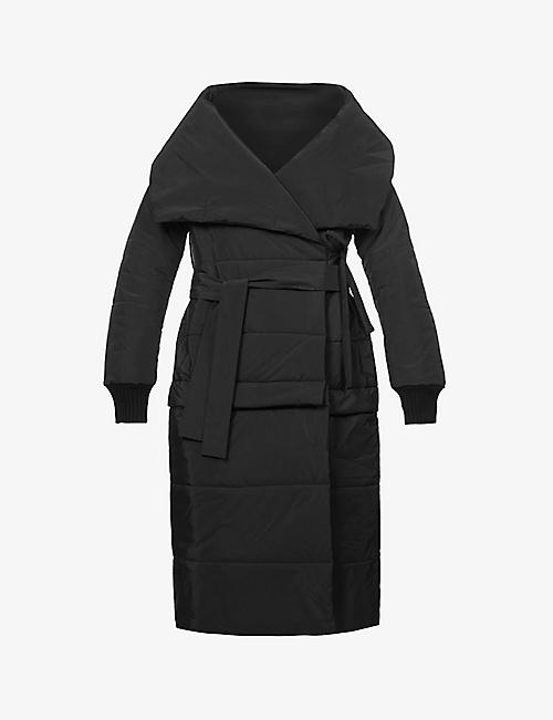 SYMETRIA: Resolution collared padded woven coat