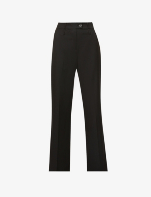 SYMETRIA: Straight-leg high-rise wool trousers