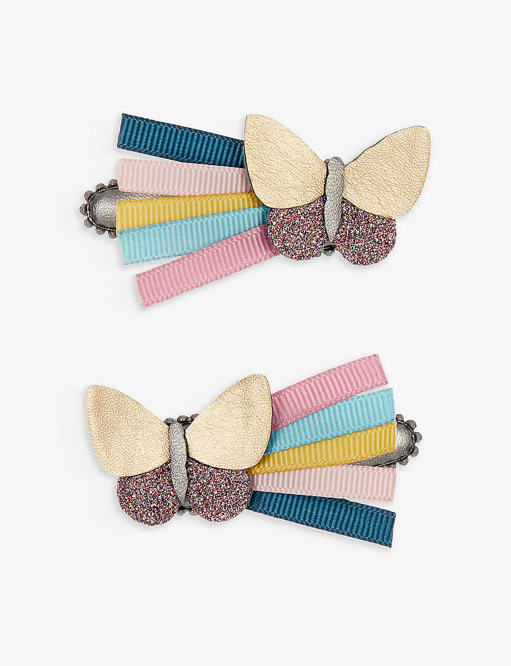 Mimi & Lula Kids' Lucia Butterfly-shape Hair Clips Pack Of Two In Multi