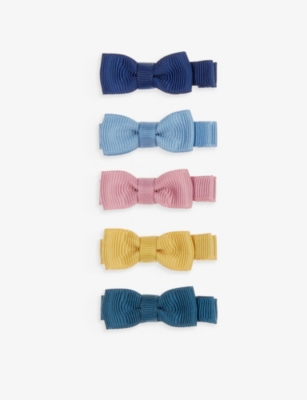 Mimi & Lula Kids' Martha Bow-embellished Hair Clips Pack Of Five In Multi