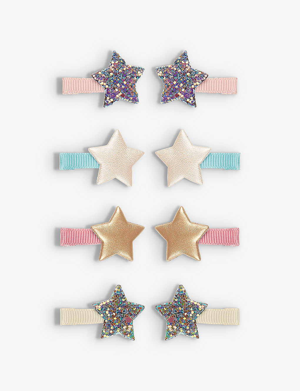 Mimi & Lula Kids' Wonderful World Mini Star-embellished Hair Clips Pack Of Eight In Multi
