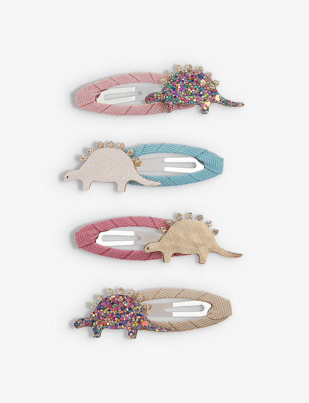 Mimi & Lula Kids' Doodle Dinosaur-embellished Hair Clips Pack Of Four In Multi