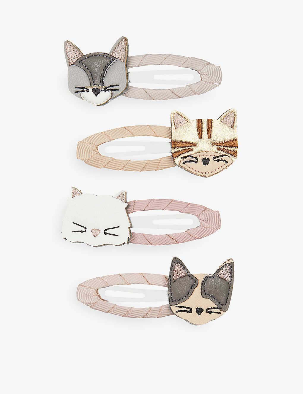 Mimi & Lula Kids' Farm Cat-embellished Hair Clips Pack Of Four In Multi