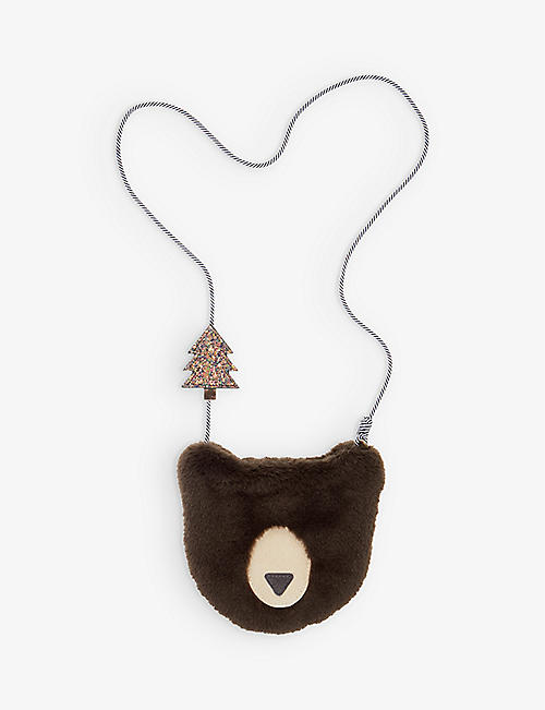 MIMI & LULA: Grizzly Bear faux-fur cross-body bag